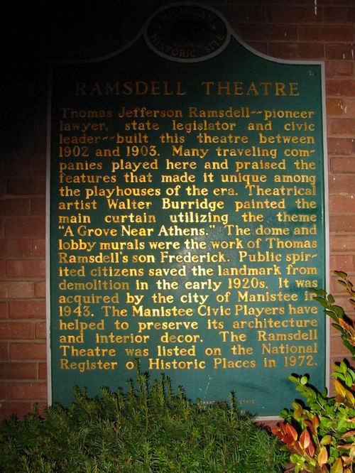 Ramsdell Theatre - Historical Marker